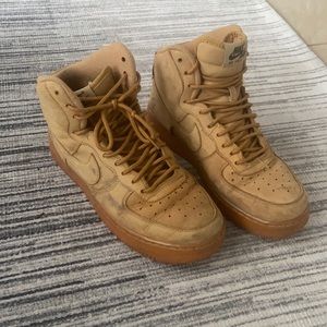 Suede Wheat Air Force 1s